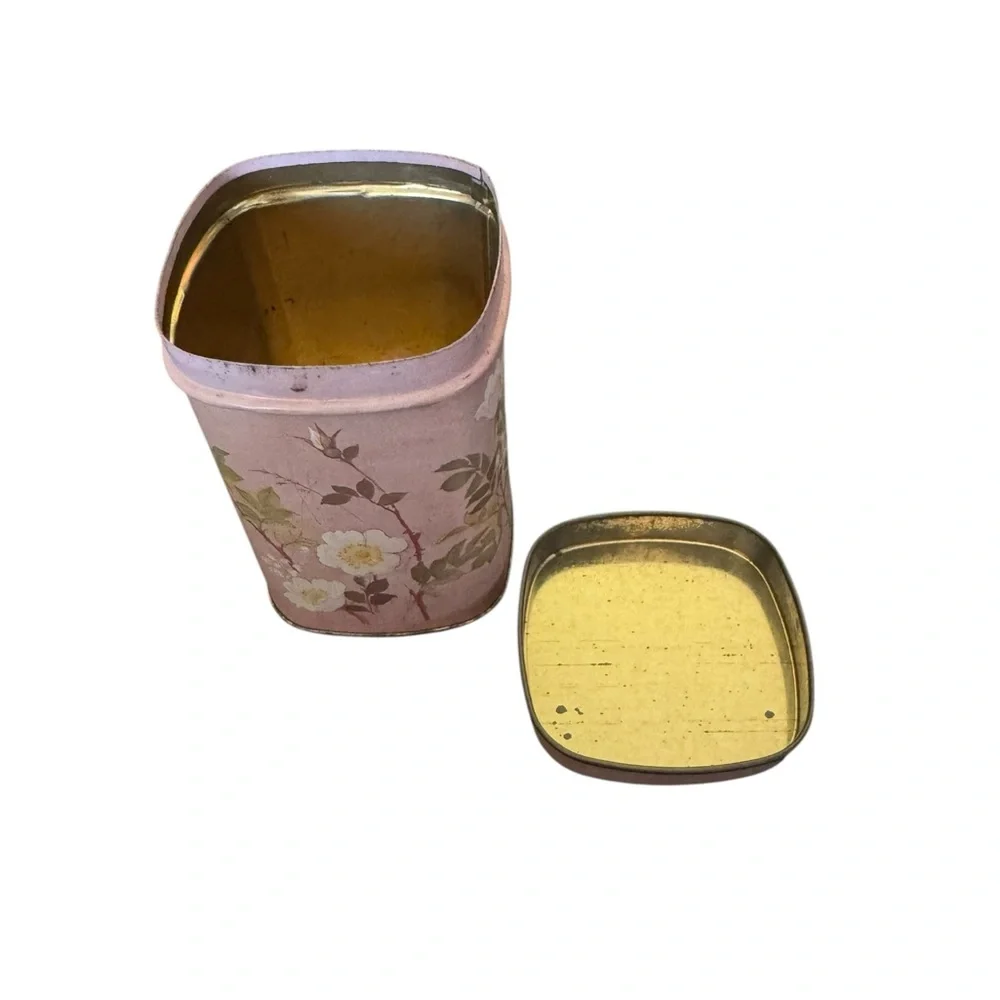 Small Floral Decorative Tin